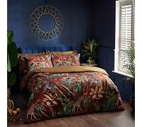 Aranya Exotic Animal Velvet Duvet Cover Set Wylder Orange Double