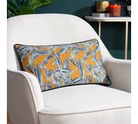 Wylder Tropics Ebon Wilds Nkiru Piped Cushion in Yellow | Size: 30 cm x 50 cm Wylder Tropics Yellow 30 cm x 50 cm