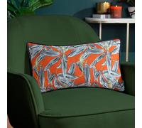 Ebon Wilds Nkiru Piped Polyester Filled Cushion Wylder Tropics Orange 30cm x 50cm