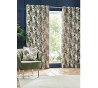 Wylder Tropics Galapagos Eyelet Lined Jacquard Curtains Green