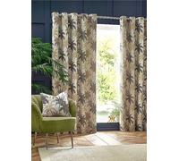 Wylder Tropics Galapagos Eyelet Lined Jacquard Curtains Natural
