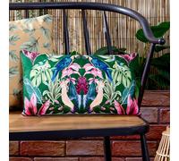 Kali Birds Exotic Water & UV Resistant Outdoor Cushion Wylder Dark Green 30cm x 50cm