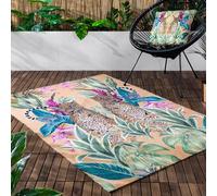 Wylder Tropics Kali Leopards Outdoor/Indoor Washable Rug, Gold, 120 x 170cm