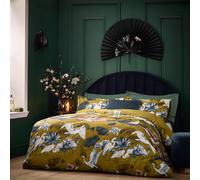 Wylder Tropics Kushiro Exotic Cotton Sateen Duvet Cover Set - Olive - Size Double