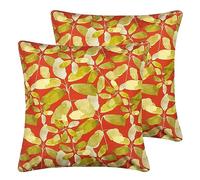 Wylder Tropics Lorena Outdoor Cushions Twin Pack, Brick, 43 x 43cm