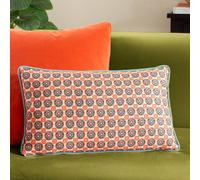 furn. Wylder Tropics Onika Rectangular Geometric Piped Polyester Filled Cushion