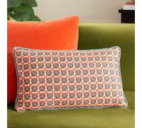 furn. Wylder Tropics Onika Rectangular Geometric Piped Polyester Filled Cushion