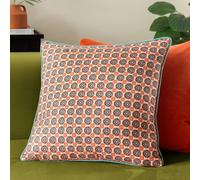 furn. Wylder Tropics Onika Square Geometric Piped Polyester Filled Cushion