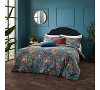 Wylder Tropics Viranai Exotic Floral Duvet Set In Blue Blue