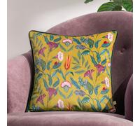 Wylder Wild Garden Columnaris Floral Velvet Piped Polyester Filled Cushion