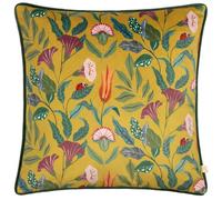 Wylder Wild Garden Columnaris Velvet Piped Feather Rich Cushion