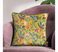 Wylder Wild Garden Columnaris Velvet Piped Feather Rich Filled Cushion