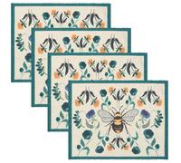 Wylder Wild Garden Placemat (Pack of 4) - Multicoloured - One Size - Multicoloured - 100% PES
