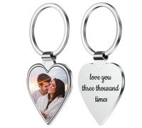 Wyleaves Custom Keychain with Picture Personalized Engraving Photo/Text/Dog Tag Keychains