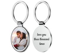 Wyleaves Custom Keychain with Picture Personalized Engraving Photo/Text/Dog Tag Keychains
