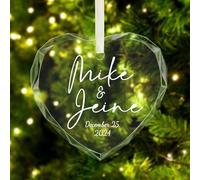 Wyleaves Personalized Christmas Ornaments with Photo,Custom Christmas Ornament,Wedding Gifts for Couples,Bridal Shower Gifts for Bride, Crystal/Acrylic
