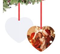 Wyleaves Personalized Christmas Ornaments with Photo - Custom Picture Text Ornaments for Christmas, Customized Xmas Tree Decor Sublimation Ornaments Pendants Bulk
