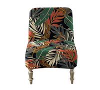 WYLEBER Armless Chair Covers,Stretch Modern Printing Armless Accent Chair Cover with Elastic Bottom,Easy to Install(B)