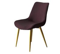 WYLEBER Dining Chair Covers Set of 1/2/4/6,Nordic Modern Universal Stretch Curve Back Chair Cover,for Kitchen Dining Room Hotel(Dark Brown,2 Set)