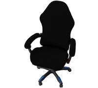 WYLEBER Gaming Chair Cover Stretchable,Removable Gaming Chair Cover Slipcovers With Armrest Covers and Elastic Bottom Universal For Office Computer Boss Chair,Racing Style(Black)