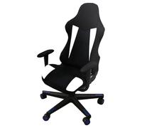 WYLEBER Gaming Chair Covers,Stretchable Universal Rotating Computer Gaming Chair Slipcovers with Armrest Covers,Removable Washable(Black-White)