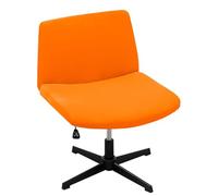 WYLEBER Stretch Armless Chair Covers,Swivel Criss Cross Chair Covers Slipcovers,Mid Back Wide Seat Office Desk Accent Chair Cover for Offices,Bedrooms,Dressers(Orange)