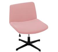 WYLEBER Stretch Armless Chair Covers,Swivel Criss Cross Chair Covers Slipcovers,Mid Back Wide Seat Office Desk Accent Chair Cover for Offices,Bedrooms,Dressers(Light Pink)
