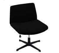 WYLEBER Stretch Armless Chair Covers,Swivel Criss Cross Chair Covers Slipcovers,Mid Back Wide Seat Office Desk Accent Chair Cover for Offices,Bedrooms,Dressers(Black)