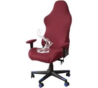 WYLEBER Waterproof Gaming Chair Covers,Stretch Game Computer Office Desk Chair Seat Slipcovers Protector,Rotating Armchair Covers(burgundy)