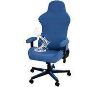 WYLEBER Waterproof Gaming Chair Covers,Stretch Game Computer Office Desk Chair Seat Slipcovers Protector,Rotating Armchair Covers(blue)