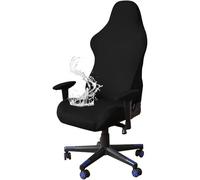WYLEBER Waterproof Gaming Chair Covers,Stretch Game Computer Office Desk Chair Seat Slipcovers Protector,Rotating Armchair Covers(black)