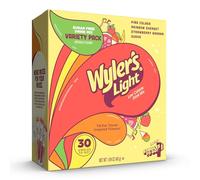 Wyler’s Light Island Flavors Variety Pack, Singles To Go Sugar Free Drink Mix, Low Calorie Water Enhancer, 30 Sticks, Piña Colada, Rainbow Sherbet, Strawberry Banana, Guava