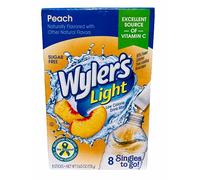 Wylers Light Peach Singles to Go 8 Sachet Soft Drink Mix 17.8g