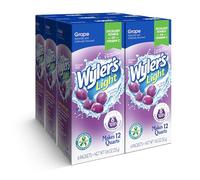 Wyler's Light Pitcher Packs, Water Drink Mix, Grape, 6 Boxes (36 Pitcher Packets)