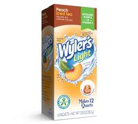 Wyler's Light Pitcher Packs Water Drink Mix, Peach Iced Tea, 6 Packets