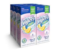 Wyler's Light Pitcher Packs, Water Drink Mix, Pink Lemonade, 6 Boxes (36 Pitcher Packets)
