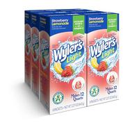Wyler's Light Pitcher Packs, Water Drink Mix, Strawberry Lemonade, 6 Boxes (36 Pitcher Packets)