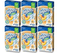 Wyler's Light Singles To Go Powder Packets, Water Drink Mix, Peach, 8 Packets per Box, 96 total Packets (Pack of 6)