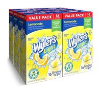 Wyler's Light Singles To Go Powder Packs, Water Drink Mix, Lemonade, 16 Pack, 6 Boxes (96 Individual Servings)
