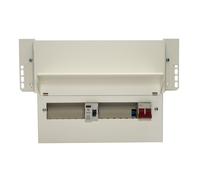Wylex F43NMRS6606L 12 Way (6+6) Split Load Meter Cabinet + 100A Main Switch, 80A 30mA Type A RCD