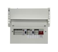 Wylex FALNMISS7SLMA 7 Way Dual RCD Meter Cabinet + 100A Main Switch, 2x80A 30mA Type A RCD