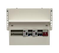 Wylex FALNMISS9SLMA 9 Way Dual RCD Meter Cabinet + 100A Main Switch, 2x80A 30mA Type A RCD