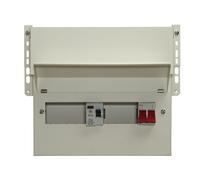 Wylex FALNMRS5406L 9 Way (5+4) Split Load Meter Cabinet + 100A Main Switch, 80A 30mA Type A RCD