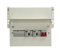 Wylex FALNMRS7SSLHIA 7 Way High Integrity Meter Cabinet + 100A Main Switch, 2x80A 30mA Type A RCD