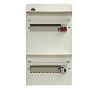 Wylex NMDISX1111L 22 Way (11+11) Duplex Dual Tariff + 100A Main Switch, 80A 30mA Type A RCD