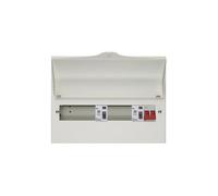 Wylex NMISS10SL100 10 Way Dual RCD + 100A Main Switch, 2x100A 30mA Type A RCD