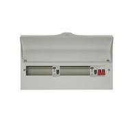 Wylex NMISS8706L 15 Way Dual RCD + 100A Main Switch, 2x80A 30mA Type A RCD (8+7)