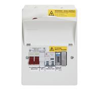 Wylex NMRCBO16BMPV PV Extension Consumer Unit 40A Main Switch, 16A DP Bi-Directional RCBO and PV MID Meter