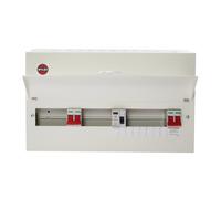 Wylex NMRS15SLMDT 15 Way Split Load Dual Tariff Consumer Unit with 2x 100A Main Switch & 80A 30mA Type A RCD