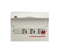 Wylex NMRS9SSLMHISA 9 Way High Integrity + 100A Main Switch, 2x80A 30mA Type A RCD with SPD